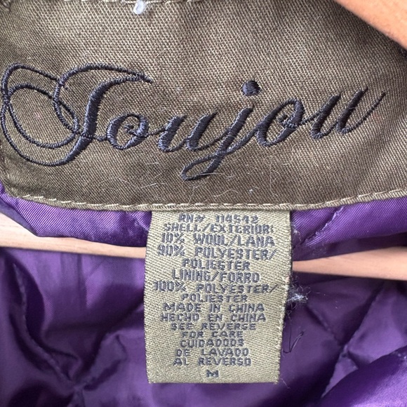 Jou Jou Plaid Wool Blend Hooded Jacket w/ Faux Fur Trim – Size M - Picture 2 of 7